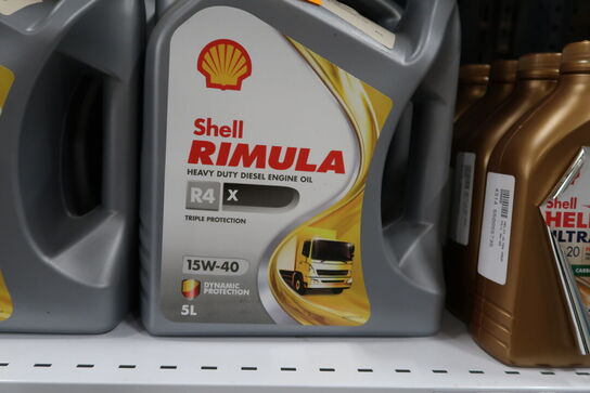 3 dunke olie SHELL RIMULA R5 X 15W-40 5L