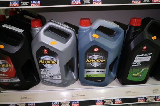 2 dunke olie HAVOLINE Ultra 5W-40, Outboard 2T 5L