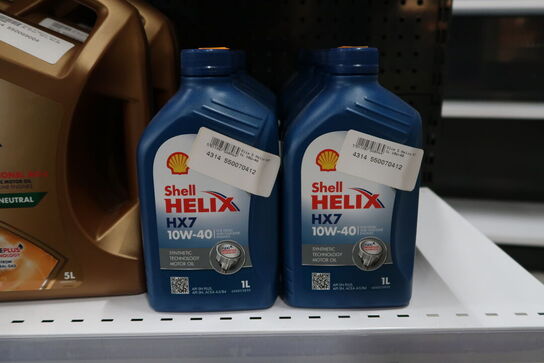 12 dunke olie SHELL HELIX HX7 10W-40 1L