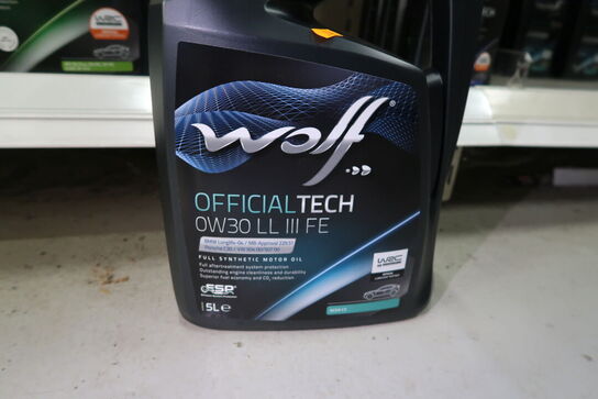 5 dunke olie WOLF 0W30 LL III FE, 5W30 SP/RC D1-3 5L