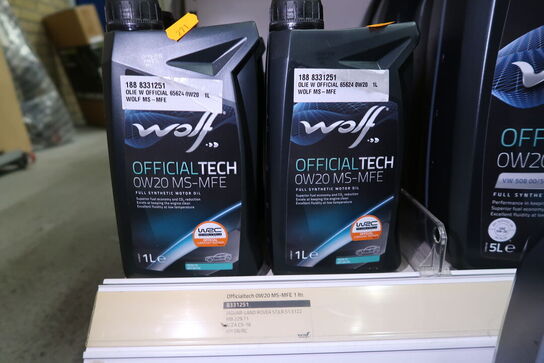 6 dunke olie WOLF 0W20 MS-MFE 1L