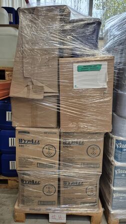 17 paller med diverse overskud fra Jysk Kemi Service