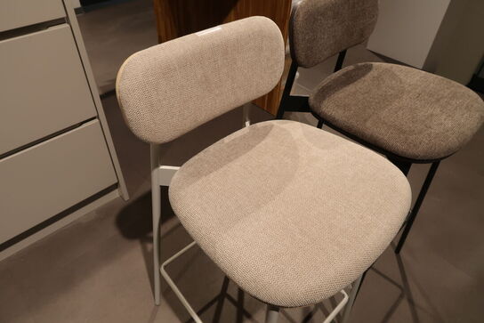 2 stk. Kvik Jigger Barstol med ryglæn 