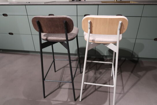 2 stk. Kvik Jigger Barstol med ryglæn 