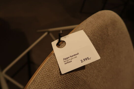 2 stk. Kvik Jigger Barstol med ryglæn 