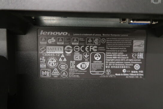 2 stk. Computerskærme, Lenovo & Samsung