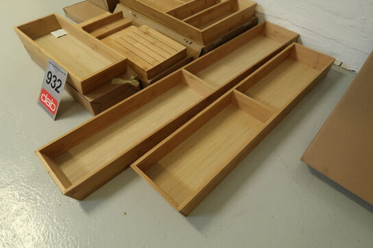 7 stk. skuffeindsatser Bambus