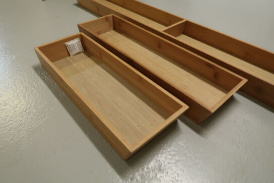 3 stk. skuffeindsatser Bambus