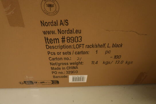 Nordal Loft rack - sort - LIVING AND CO.