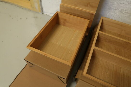 7 stk. skuffeindsatser Bambus