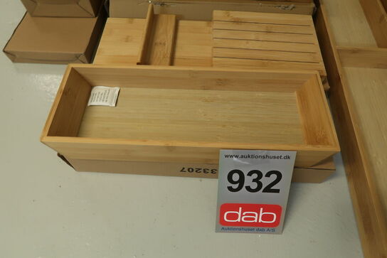 7 stk. skuffeindsatser Bambus