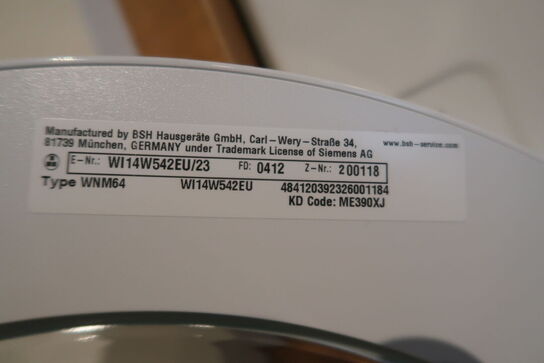 Siemens WI14W542EU iQ700 vaskemaskine