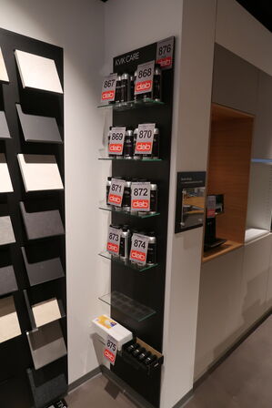 Glasreol med 6 hylder 