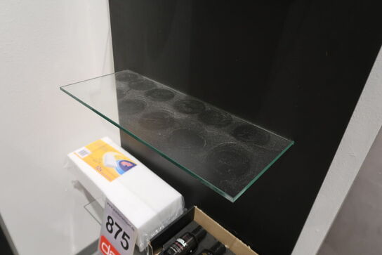 Glasreol med 6 hylder 