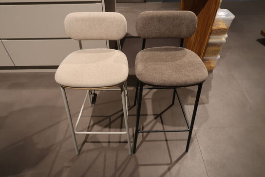 2 stk. Kvik Jigger Barstol med ryglæn 