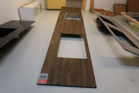 Bordplade med vask & kogeplade hul