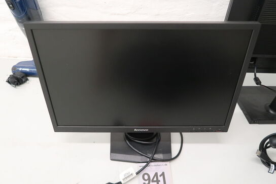 2 stk. Computerskærme, Lenovo & Samsung