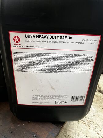40L olie TEXACO Ursa Heavy Duty Sae 30