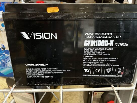 Batteri VISION 6FM100D-X