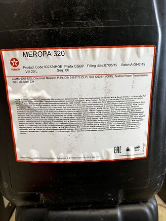 40L olie TEXACO Meropa 320