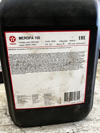 20L olie TEXACO Meropa 100