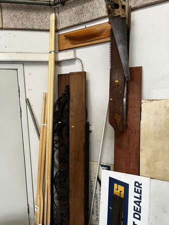 Dele til jernport samt div. Træ