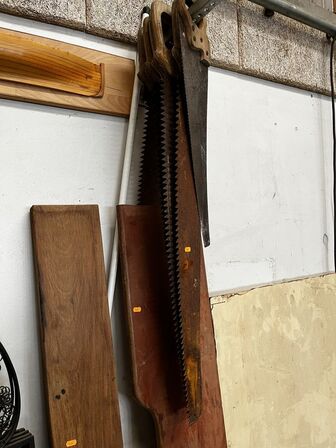 Dele til jernport samt div. Træ