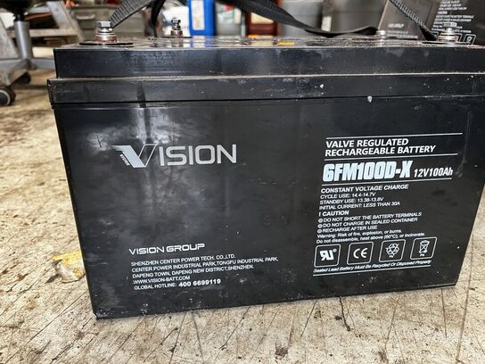 2 stk. batterier VISION 6FM100D-X