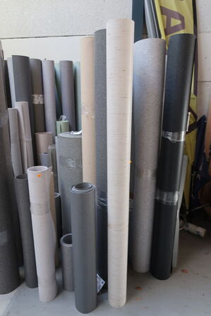 Div. Ruller pvc/vinyl/linoleum der er både hele/ubrugt og bruge ruller