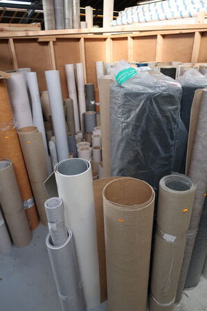 Div. Ruller pvc/vinyl/linoleum der er både hele/ubrugt og bruge ruller