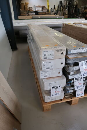 6 pakker gulv OAK Matt White Lacquer