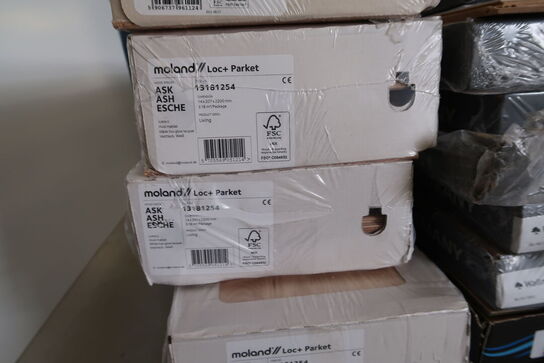 6 pakker gulv OAK Matt White Lacquer