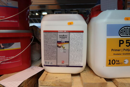 Palle med tæppefix, primer m.m.