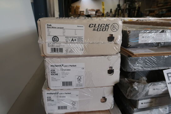 6 pakker gulv OAK Matt White Lacquer