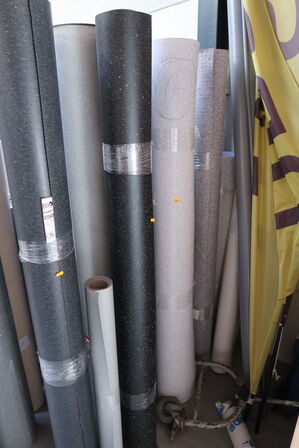 Div. Ruller pvc/vinyl/linoleum der er både hele/ubrugt og bruge ruller