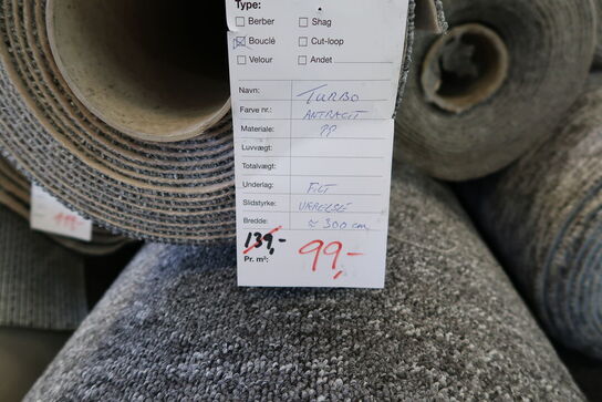 1 rulle gulvtæppe TURBO