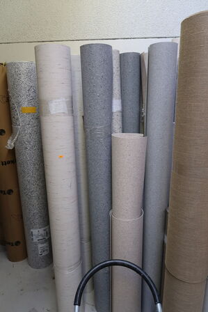 Div. Ruller pvc/vinyl/linoleum der er både hele/ubrugt og bruge ruller