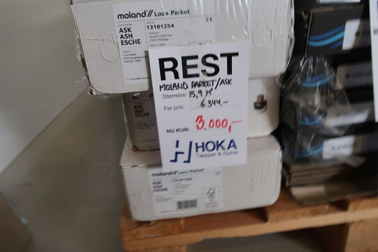 6 pakker gulv OAK Matt White Lacquer