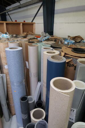 Div. Ruller pvc/vinyl/linoleum der er både hele/ubrugt og bruge ruller