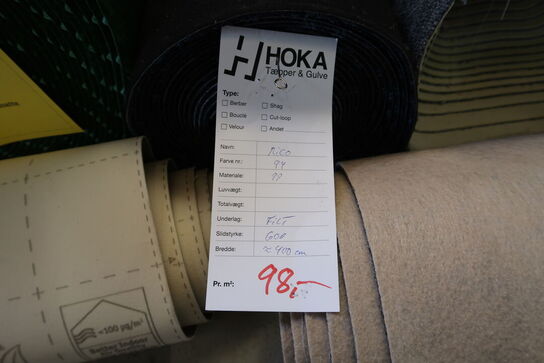 1 rulle gulvtæppe RICO