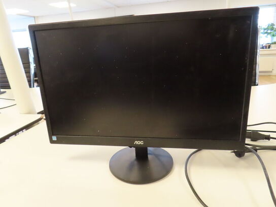 2 stk. monitore, Aoc E2270SWHN og Lenovo T2224dA, tastatur og mus