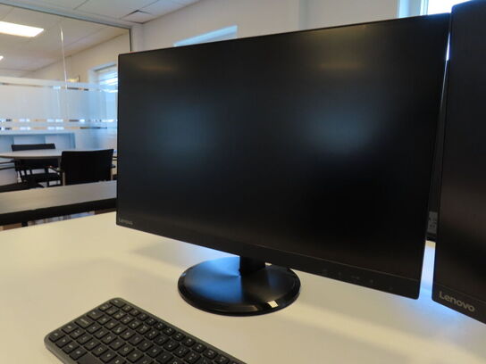 2 stk. 27" monitorer, Lenovo C27-35, radio, tastatur og mus