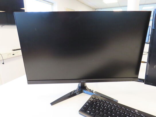 2 stk. 27" monitorer, Acer og Samsung, tastatur og mus