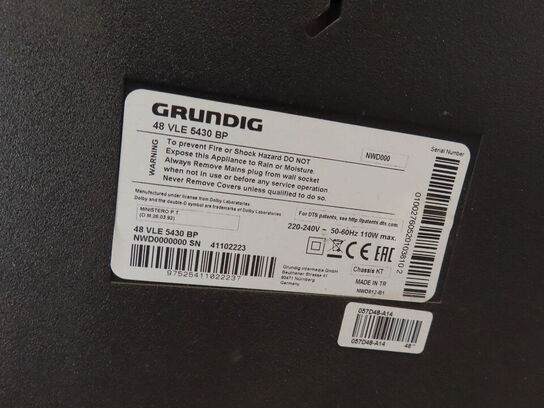 48" LED TV, Grundig 48 VLE 5430 BP