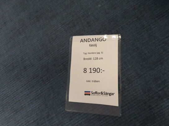 Hjørnesofa og lænestol, Soffor@Sängar Andango fåtölj, inkl. bord