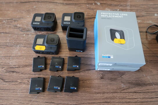 3 stk. GoPro Hero8 kameraer