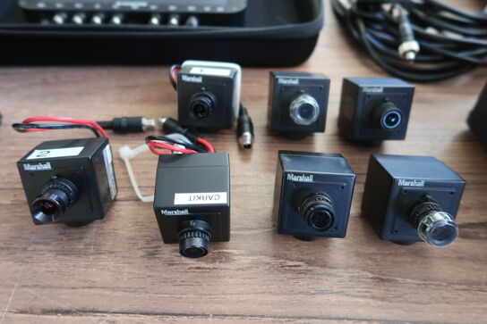 7 stk. Minicam MARSHALL samt Odyssey monitor/optager (Carkit)