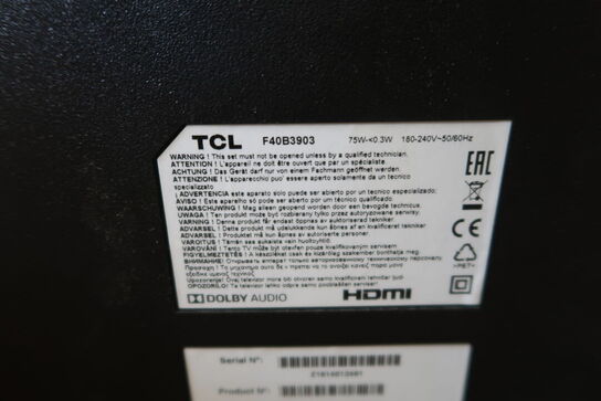 5 stk. 40" LCD TV TCL F40B3903