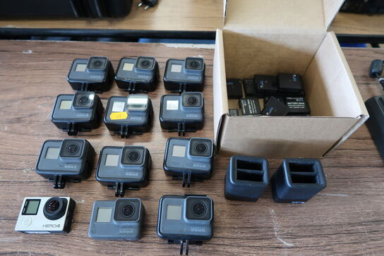 12 stk. GoPro Hero5 / Hero4 kameraer