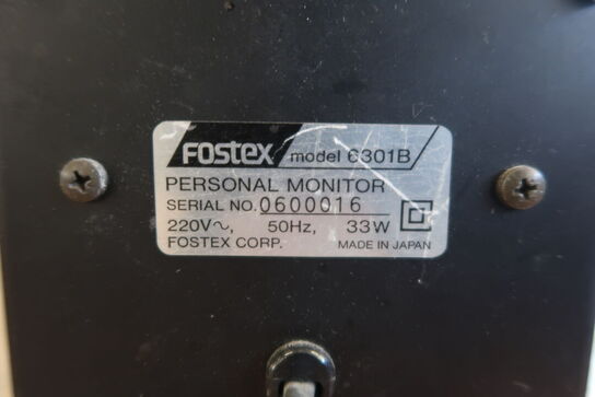 2 stk. Aktive monitors FOSTEX 6301B
